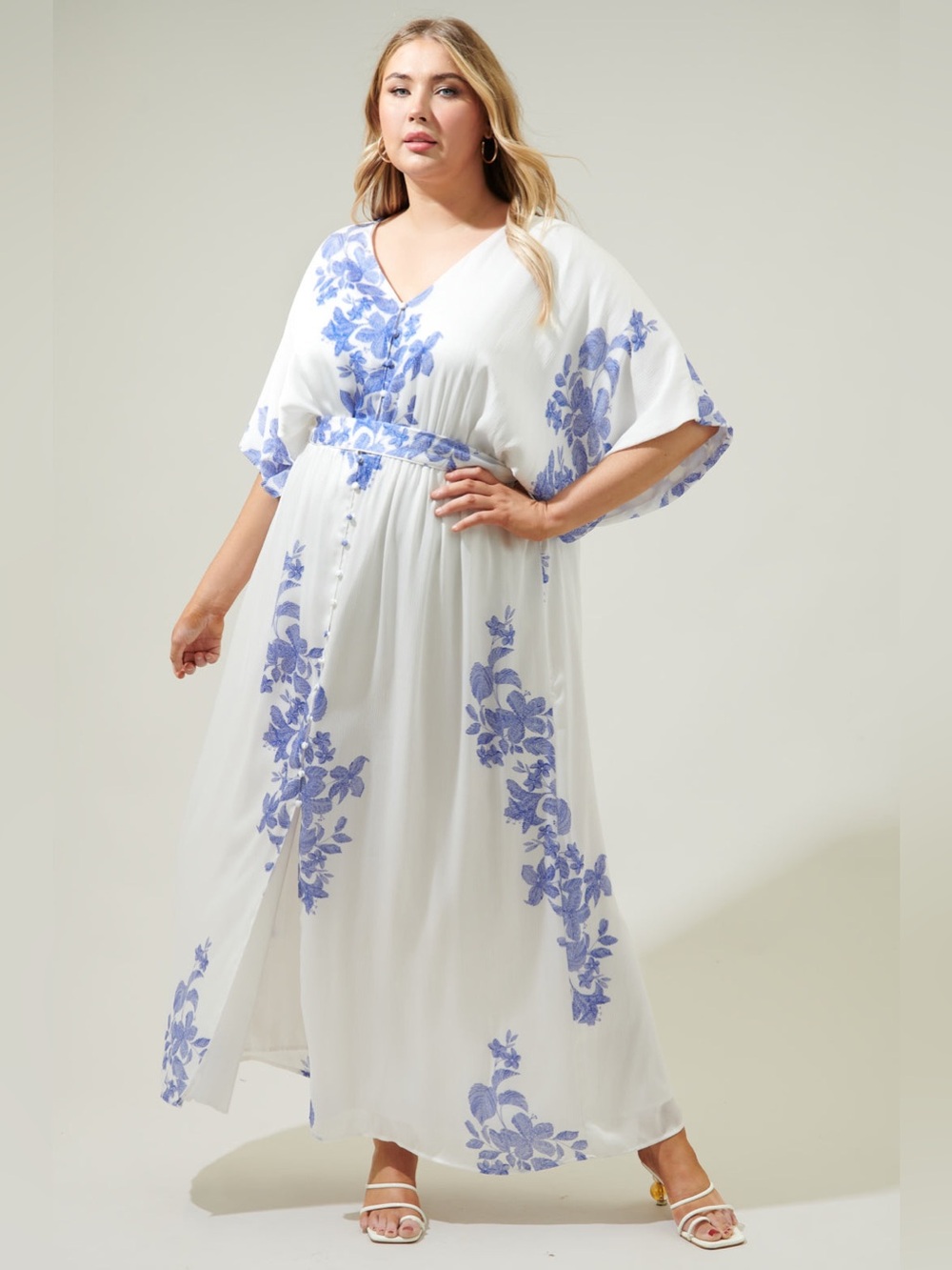 Berlin Floral Mielle Kimono Maxi Dress NWOT